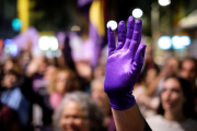 Imatge d’una manifestació amb motiu del Dia Internacional contra la Violència Masclista.