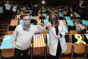 Acto central en Lleida  -  En el acto de JxCat, además de Tremosa, Borràs (en la imagen) y Puigdemont, participó el secretario general de JxCat, Jordi Sànchez, que dijo que el adversario “es la abstención” y se marchó antes del final para ...