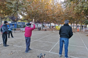 Alguns dels participants en l’exhibició de bitlles.