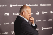 Javier Tebas, president de la Lliga, va respondre ahir a la Federació.