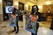 El concejal de Cultura, Jaume Rutllant, y la directora, Carolina López, presentaron Animac en la Paeria.