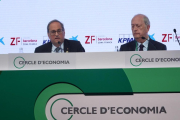 Torra, en un moment del seu discurs a la trobada del Cercle d'Economia a Sitges.