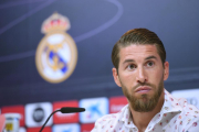 Sergio Ramos, ahir en la compareixença davant dels mitjans.