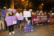 Protesta el pasado septiembre en la plaza Ricard Viñes de Lleida en el marco del Día de Acción Global por un Aborto Libre y Seguro. 