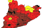 Mapa del plan Alfa de riesgo incendios para este sábado 14 de agosto.