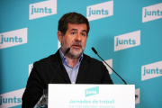 El secretario general de Junts, Jordi Sànchez, durante una rueda de prensa.