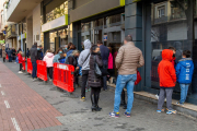 El punto de cribado escolar situado en la avenida Garrigues de Lleida.