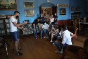 Sesión fotográfica ayer con Julian Garcia en el castillo de Torrebesses, uno de los lugares que son escenario del calendario de Down Lleida. 