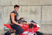 El lleidatà Gorka López, estudiant d’electromecànica, espera poder competir a la KTM 390 Cup.