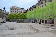 Recreació virtual dels arbres previstos a la plaça Sant Joan.