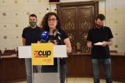 Els edils de la CUP a la Seu amb el diputat Pau Juvillà.