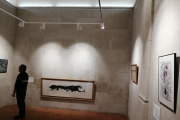 Vista de la sala La Capella de Torregrossa durante el montaje de la exposición que se inaugurará hoy.