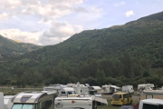 L’àrea d’estacionament per a caravanes al nucli de Barruera.