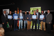 Los ganadores de los concursos de maquinaria agrícola y diseño de estands.  