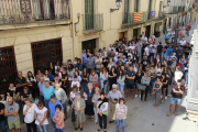 Concentració a les Borges Blanques després de l’accident mortal del mes de setembre passat.