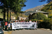 Manifestació de la CUP en suport als veïns demandats.