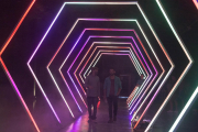 Espectacular instalación con leds del artista de Tàrrega David Giribet, en la exposición en Cal Trepat.