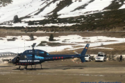 Imatge de l’helicòpter dels Mossos d’Esquadra que ahir va participar en l’operatiu.