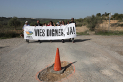 La mobilització que va tenir lloc dissabte passat per exigir millores a les pistes de la comarca.