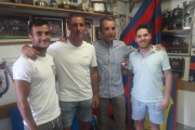 Alberto Bañuelos, segon entrenador, Capdevila, Lluís Milà i Alexis Pintó, director esportiu.