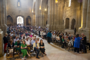 Unos 180 profesores que se jubilaron en los cursos 2020-2021 y 2021-2022 se citaron ayer en la Seu Vella para asistir al homenaje del departamento de Educación. 