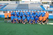 Imagen de grupo de la plantilla del Mollerussa, que inició ayer la pretemporada con seis caras nuevas.