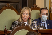 Marisa Xandri, en su despedida en el inicio del pleno. 