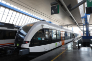 Imatge d’arxiu del tren de la Pobla a l’estació de Lleida.