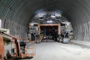 Imatge d’arxiu de les obres al túnel del coll de Lilla.