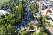 Una vista aèria del canal olímpic del Parc del Segre.