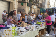 Imagen del mercado de ayer en Tàrrega. 