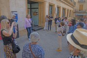 Participantes ayer en la ruta Pedrolo en Tàrrega. 