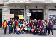 Los leridanos que acudieron a la manifestación.