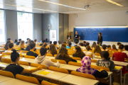 Alumnes durant les proves de selectivitat a la Universitat de Lleida.