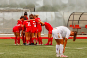 Quintana, abans de superar Berta Bou amb una retallada i definir per anotar el primer gol.