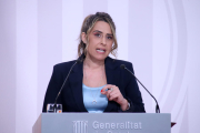 La portaveu del Govern, Patrícia Plaja, durant una roda de premsa posterior a la reunió del Consell Executiu.