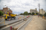 Estado de las obras de ampliación en la avenida Industria.