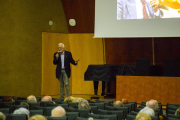 Una de les conferències de Vicens Lozano, ahir al Rectorat de la Universitat de Lleida.