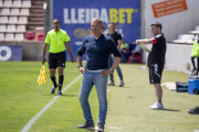 Ángel Viadero, durante el último partido en el Camp d’Esports ante el Prat.