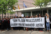 Mobilització d’advocats del torn d’ofici a Barcelona.