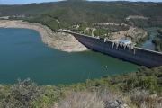 La presa y el pantano de Rialb la semana pasada. 