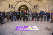 La consellera d’Igualtat i Feminismes, Tània Verge, va participar ahir en el minut de silenci.