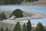 Una patrulla dels Mossos participant en la recerca.