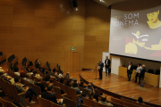 Acte inaugural del festival Som Cinema, ahir a l’auditori de la Universitat de Lleida a Cappont.