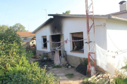 Estat en el qual va quedar la casa, a la urbanització del Pi de Sant Just, després de l’incendi.