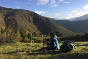 Ona Balló, durante una de sus grabaciones en Lleret, en Lladorre.