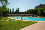 Las piscinas de Almacelles, que volvieron a abrir ayer. 