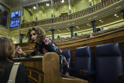 La ministra d'Hisenda, María Jesús Montero, durant una sessió plenària al Congrés dels Diputats.