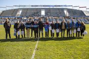 El Lleida hizo un homenaje a los clubes deportivos de la provincia en el descanso.