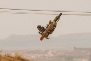 Guillem Navas, durant un dels seus entrenaments de quarterpipe.